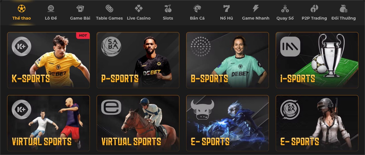 cá cược thể thao tại nhà cái Debet